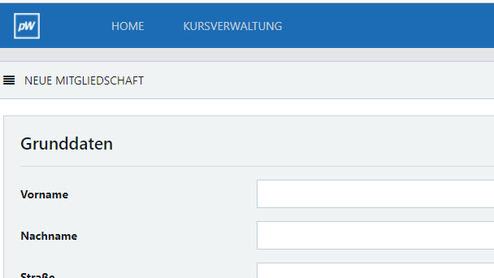 Screenshot TG Buchungsportal