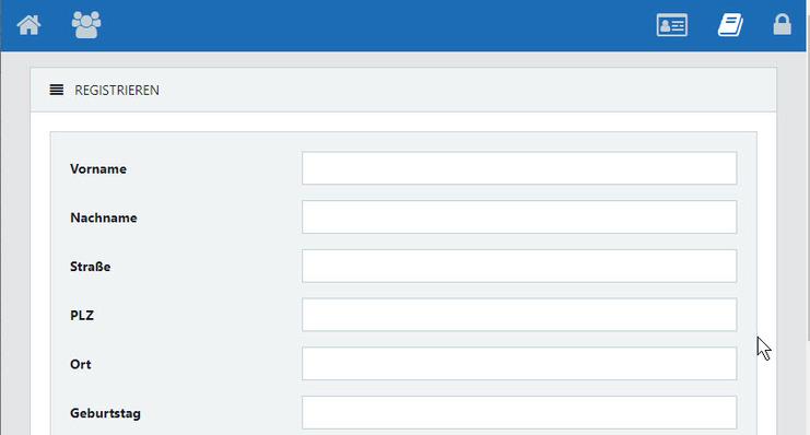 Screenshot TG Buchungsportal