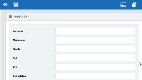 Screenshot TG Buchungsportal